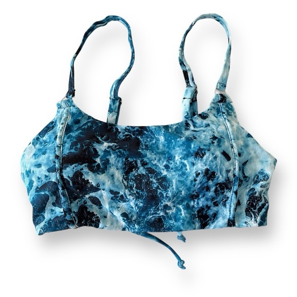 Zaful Tie-Dye Lace-Up Bikini – Teal/White – Size Small (NWT) - Picture 4 of 12